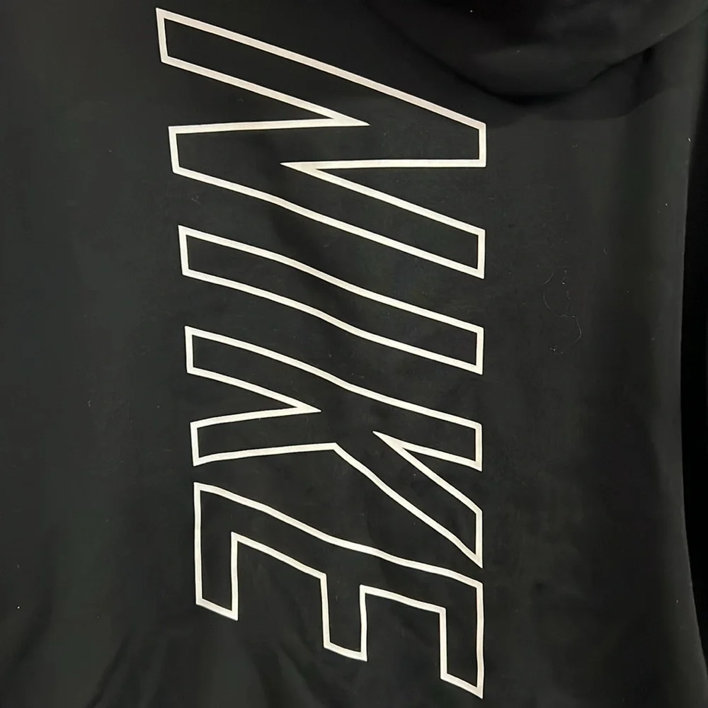 Womens Nike Sportswear Hoodie Black Swoosh-Small‎